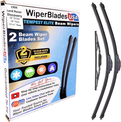 Beam Wiper Blades Set w/2yr Warranty compatible with Land Rover Discovery 2022 (Set of 2) Tempest Elite Wipers in Saudi Arabia