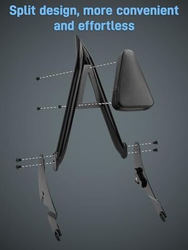 26" Motorcycle Sissy Bar Backrest, Detachable Passenger Backrest High-Strength Steel Sissy Bar Compatible with Harley Touring Street Road Glide Road King Street Glide 2009-2025 in Saudi Arabia