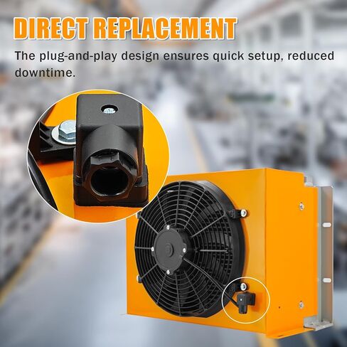 مبرد الزيت الهيدروليكي DC12V، مبرد الهواء، 120 وات، 200 لتر/الدقيقة (53 جالونًا في الدقيقة)، قدرة التبريد 18000 كيلو كالوري/ساعة، ضغط العمل ≥ 2 ميجا باسكال، 12 فولت، AH1470T-CA AH1470T in Kuwait