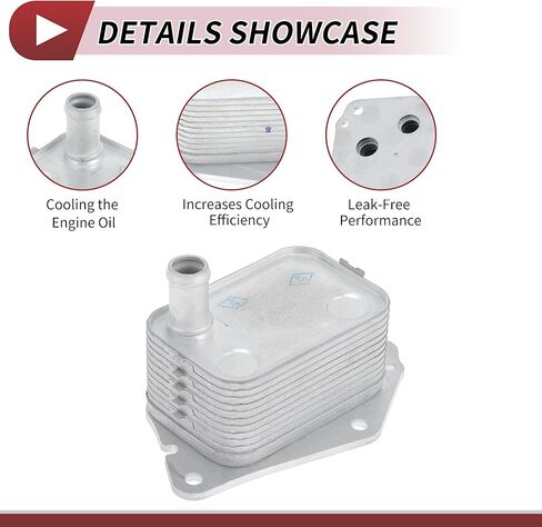 Engine Oil Cooler for Hyundai Accent III MC 1.5L 2005-2010 Transmission Oil Cooler Trans Cooler No.264102A501 Aluminum Alloy Silver Tone 1 Pcs in Kuwait