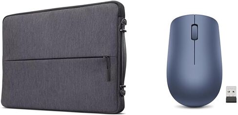 Lenovo Urban Laptop Sleeve 15.6 Inch & 530 Wireless Mouse with Battery, 2.4GHz Nano USB, 1200 DPI Optical Sensor Bundle in Kuwait