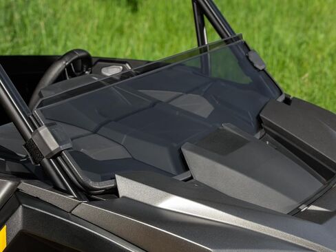 SuperATV Scratch Resistant Half Windshield for 2024+ Polaris RZR XP 1000, 2024+ XP 4 1000, XR Optic Hard Coating, 1/4" Polycarbonate 250x Stronger than Glass, USA Made, Tinted in Kuwait