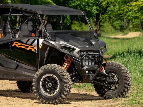 SuperATV Scratch Resistant Half Windshield for 2024+ Polaris RZR XP 1000, 2024+ XP 4 1000, XR Optic Hard Coating, 1/4" Polycarbonate 250x Stronger than Glass, USA Made, Tinted in Kuwait