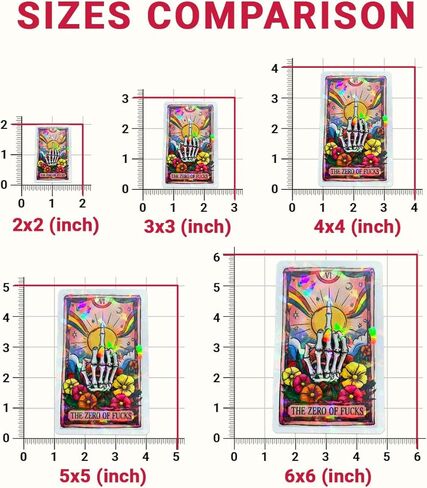 3Pcs Tarot Card The Zero of Fucks Sticker, The Zero of F*CKS Sticker, Skeleton Hand Tarot Meme Funny Stickers, Decal for Laptop Water Bottle Phone Case Window Car Hard Hat 3" (Hologram, 3in) in Kuwait