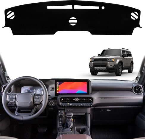 Non-Slip Dash Cover Mat Sunshield Protector Pad Compatible with Toyota Land Cruiser Prado 250 J250 LC250 2024 2025 Dashboard Cover Accessories Pad (（Black Trim）, （with HUD）) in Kuwait