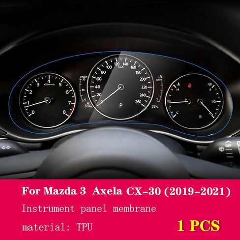 YMYYQWCar Accessories Interior Stickers Film TPU Dashboard Instrument Panel Screen Protector,for Mazda 3 Axela CX-30 2019 2020-2023 in Kuwait
