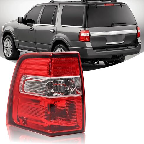 مجموعة ضوء الذيل الأيسر (تشمل حزام المصابيح) متوافقة مع 2007-2017 Ford Expedition المصباح الخلفي لجانب السائق 7L1Z13405AA FO2800201 3301935LUS in Kuwait