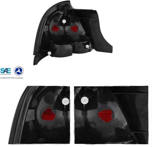AKKON - For Ford Crown Victoria Black Headlights Repalcement Pair + Dark Red 2 Bulb Socket Tail Lights Combo Set in Kuwait