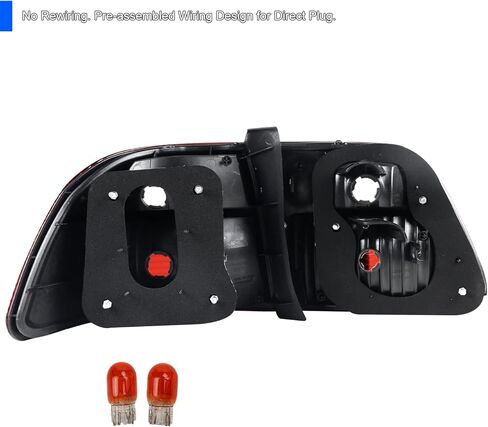 SPEC-D TUNING Red Tail Lights Compatible with 1999-2000 Honda Civic 4 Door Sedan Left & Right Pair Assembly in Kuwait