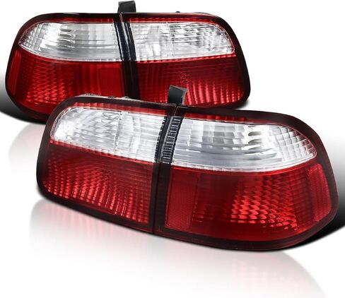 SPEC-D TUNING Red Tail Lights Compatible with 1999-2000 Honda Civic 4 Door Sedan Left & Right Pair Assembly in Kuwait