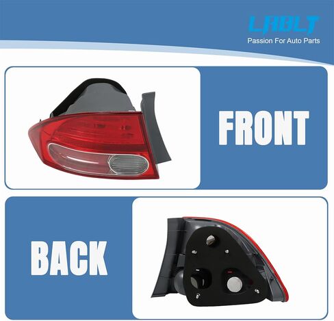 LABLT Tail Light Cover Replacement for 2006 2007 2008 CIVIC Sedan Left Side Tail Stop Lamp Replacement for 33551SNAA02 HO2800166 in Kuwait
