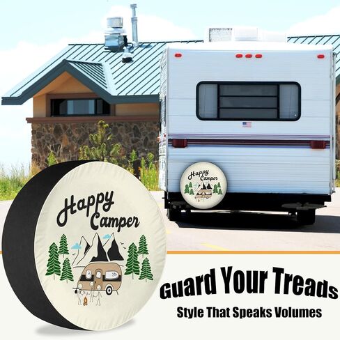 Camper Tire Covers On Cloud Nine Protectors Weatherproof Universal for Trailer RV Van SUV Truck and Travel Trailers 15 Inch Wheel in Saudi Arabia