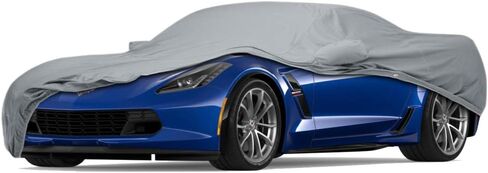 4 Layer Full Custom Fit Car Cover for 1968-1982 Chevy Corvette C3 Durable Dustproof Full Coverage Windproof with Mirror Pockets in Kuwait