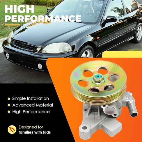 مضخة توجيه كهربائية مع بكرة متوافقة مع Civic 1.6L 1996-2000&CR-V 2.0L 1997-2001&EL 1.6L 1997-2000 استبدال 21-5066 56110P2A003 56110P2A013 in Kuwait