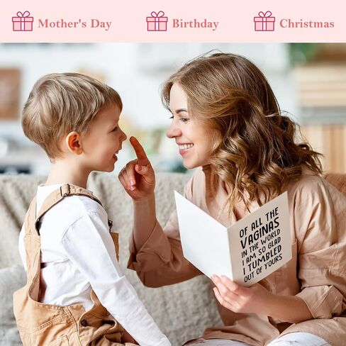 Funny Birthday Card, the Best Mom Gifts from Daughter Son Kids, Unique Gag Gifts for Mom Who Has Everything, Mother Daughter Gift, Moms Birthday Gift Ideas, Thank You for Giving Birth Humor Card in Saudi Arabia
