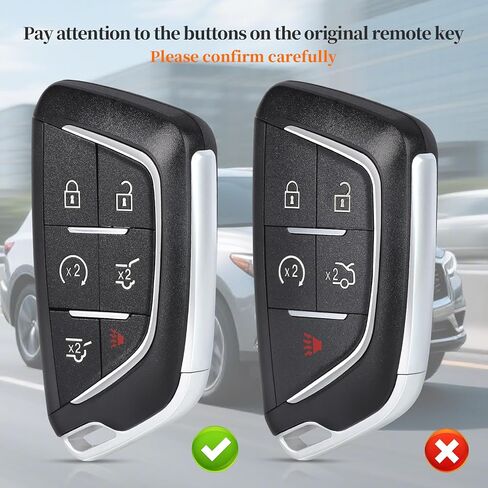 Keyecu 6 Button Remote Key Fob Replacement for Cadillac Escalade ESV 2021 2022 2023 2024 2025 Smart Car Key Fob Case Cover FCC ID: YG0G20TB1 (Empty Shells) in Kuwait
