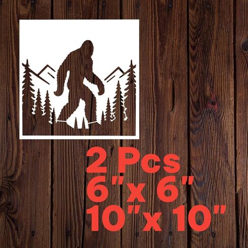 Bigfoot Stencil for Painting – Sasquatch Silhouette Stencil for DIY Crafts, Wall Art, Wood, Fabric, and Wildlife Decor in Kuwait