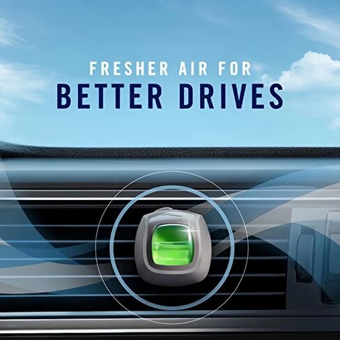 Febreze Car Air Fresheners, Linen & Sky, Odor Fighter for Strong Odors Car Vent Clips (2 Count) in Kuwait