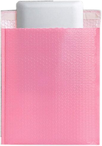 YYaaloa 25 Pack 6x8 Inches Outside Size Small Pink Poly Bubble Lined Mailers Padded Shipping Envelopes Self Seal Mailer Waterproof, Shockproof and Dustproof (Pink 6x8 Inches-25pcs) in Kuwait