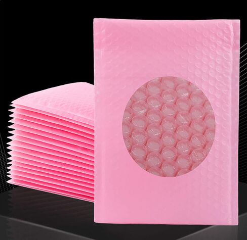 YYaaloa 25 Pack 6x8 Inches Outside Size Small Pink Poly Bubble Lined Mailers Padded Shipping Envelopes Self Seal Mailer Waterproof, Shockproof and Dustproof (Pink 6x8 Inches-25pcs) in Kuwait
