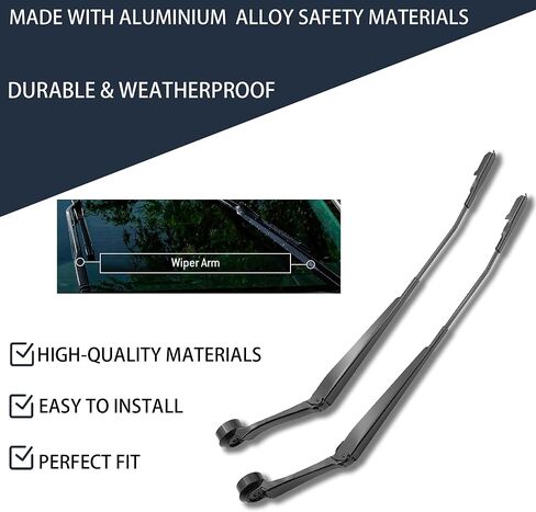 42773 42774 1 Pair Front Windshield Wiper Arm Kit Noiseless Rust Protection Fits Compatible with Ford 2013-2020 Fusion Replaces OE DS7Z17526A DS7Z17527A in Saudi Arabia