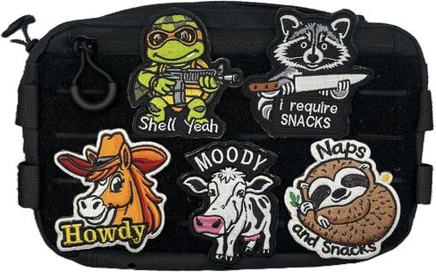I Require Snacks Raccoon Patch, Funny Animal Tactical Morale, Hook & Loop for Backpacks, Tactical Vests, Dog Harness in Kuwait