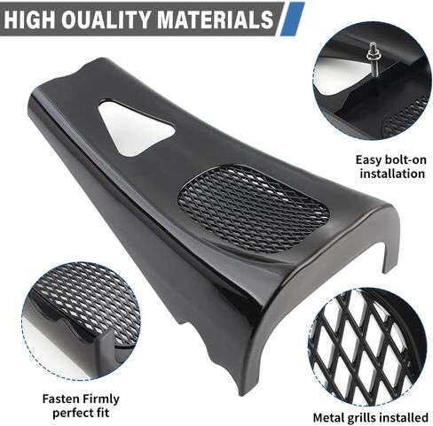 Zhisheng Stretched Chin Spoiler Scoop ABS For M8 for Harley for Touring Road Street Glide 2017+, Glossy Black in Kuwait
