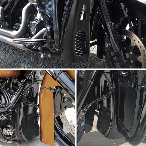Zhisheng Stretched Chin Spoiler Scoop ABS For M8 for Harley for Touring Road Street Glide 2017+, Glossy Black in Kuwait