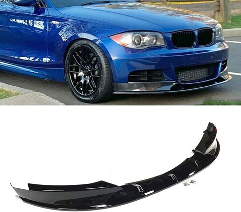 Front Bumper Lip Fit for 2007-2013 BMW E82 128i 135i M Sport 4PCS Black Front Bumper Chin Lip Splitter in Kuwait