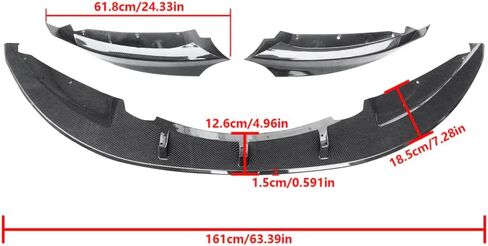 Front Bumper Lip Fit for 2007-2013 BMW E82 128i 135i M Sport 4PCS Black Front Bumper Chin Lip Splitter in Kuwait