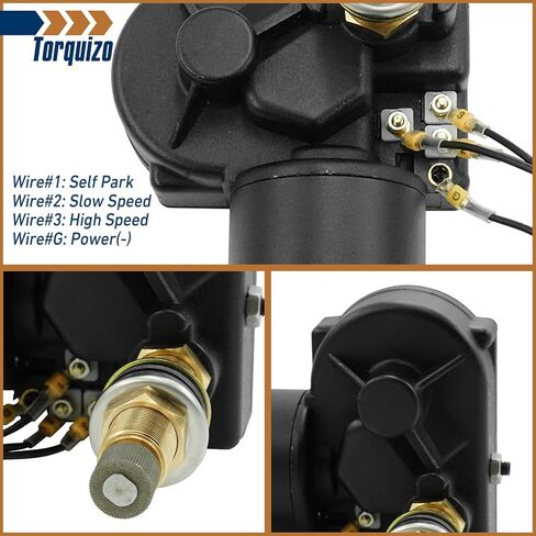 Marine Automotive Windshield Wiper Motor 12V 2.5" Shaft 110 Degree Compatible with MRV Automotive Boat Marine Car Replaces 34010 30991 4R2.12.R110D WWF12C18 Series 40-110° Adjustable in Kuwait