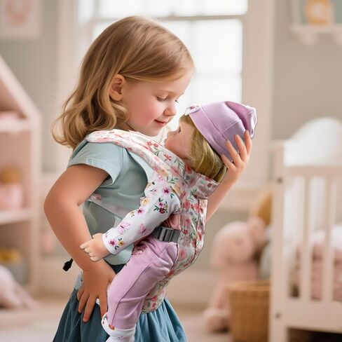 12 Pcs Reborn Baby Doll Clothes Accessories with Babydoll Carrier for 17-20-22 Inch Realistic Baby Girl Newborn Doll Clothes Feeding Accessories in Saudi Arabia