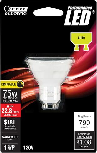 Feit BPR14DM/LED 4.5-Watt Dimmable LED R14 Mini Reflector ، 40W مكافئ in Kuwait
