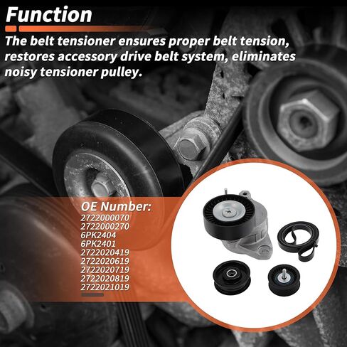 1 Set Drive Belt Tensioner Kit for Mercedes-Benz C300 GL550 2008-2012 Serpentine Belt Drive Kit with Tensioner 2722000070/2722000270/6PK2404 in Saudi Arabia