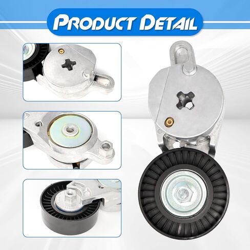 Belt Tensioner Assembly with Pulley, Compatible with Toyota Camry 2012-2017, RAV4 2009-2018, Highlander 2009-2019, Sienna 2011-2013, Venza 2009-2015; Lexus NX300h 2015-2018; Scion tC - 2.5L 2.7L in Saudi Arabia