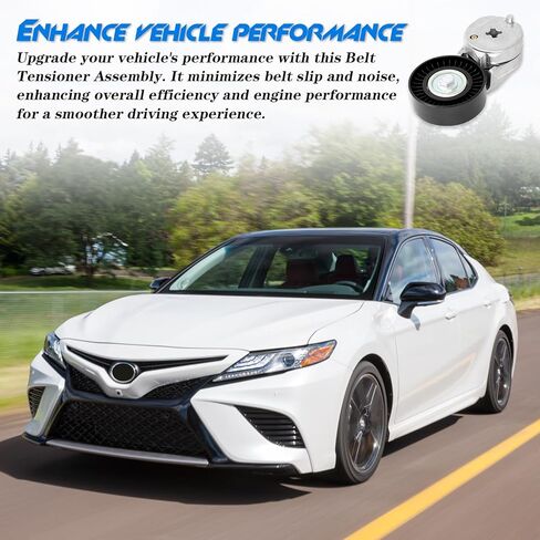 Belt Tensioner Assembly with Pulley, Compatible with Toyota Camry 2012-2017, RAV4 2009-2018, Highlander 2009-2019, Sienna 2011-2013, Venza 2009-2015; Lexus NX300h 2015-2018; Scion tC - 2.5L 2.7L in Saudi Arabia