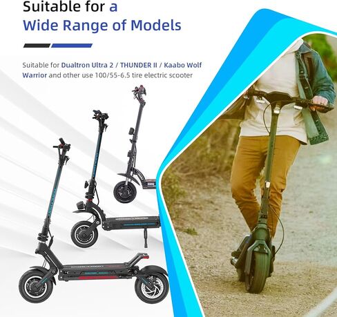 Ulip 100/55-6.5 Vacuum Tire for Dualtron Ultra 2 THUNDER II Kaabo Wolf Warrior Electric Scooter Tubeless Wider and Thicker Tires Non-Slip Spare Wheels for Scooter 2 PCS in Kuwait