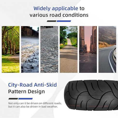 Ulip 100/55-6.5 Vacuum Tire for Dualtron Ultra 2 THUNDER II Kaabo Wolf Warrior Electric Scooter Tubeless Wider and Thicker Tires Non-Slip Spare Wheels for Scooter 2 PCS in Kuwait