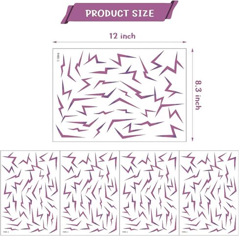 44pcs Purple Demon Stickers,Purple Demon Energy Pattern Realistic for Hunter Cosplay Music Festivals and Pop Demon Theme Party Holiday Makeup in Kuwait