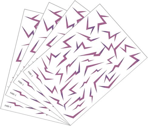 44pcs Purple Demon Stickers,Purple Demon Energy Pattern Realistic for Hunter Cosplay Music Festivals and Pop Demon Theme Party Holiday Makeup in Kuwait