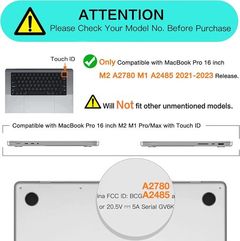 MOSISO Compatible with MacBook Pro 16 inch Case 2021 Release A2485 M1, Vertical Sleeve Bag&Plastic Hard Shell&Keyboard Skin&Screen Protector&Storage Bag, Black in Kuwait