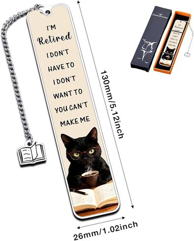 Funny Retirement Bookmark Gift for Book Lovers 2026, Humorous Retired Gift for Men Women Farewell Present for Coworkers, Coworker Leaving Gift for Women Teachers in Kuwait