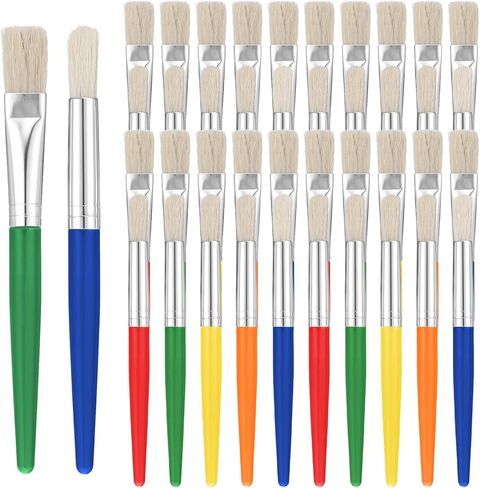 60 Pcs Paint Brushes Bulk, Colorful Round Flat Paintbrushes Washable Soft Bristles Art Supplies for Oil, Acrylic Painting, Watercolor, Washable Paint in Saudi Arabia