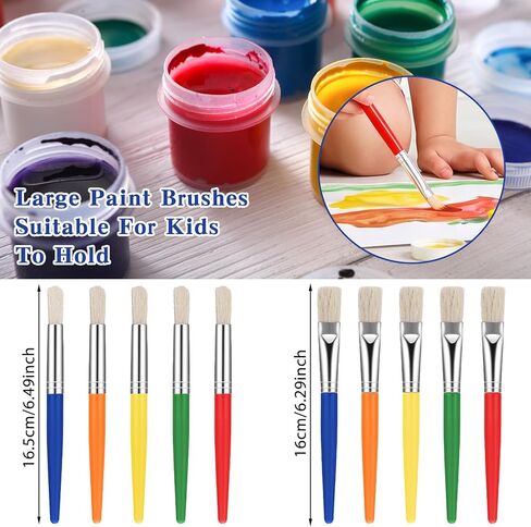 60 Pcs Paint Brushes Bulk, Colorful Round Flat Paintbrushes Washable Soft Bristles Art Supplies for Oil, Acrylic Painting, Watercolor, Washable Paint in Saudi Arabia