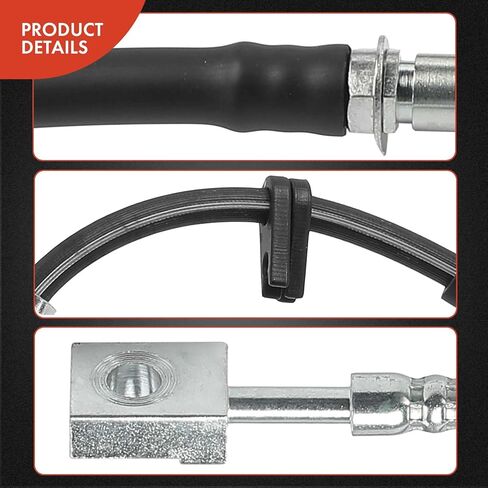 A-Premium Rear Passenger Side Brake Hydraulic Hose Compatible with Select Chevrolet and GMC Models - C5500 Kodiak 2003-2009, C5500 Topkick 2003-2009 - Replace# 10369337, 15192181 in Kuwait