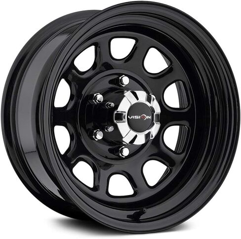 Vision 84 D Window 16x8 5x139.7/5x5.5" -12mm Gloss Black Wheel Rim in Kuwait