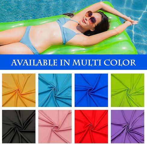 Nylon Spandex Fabric - 80% Nylon 20% Spandex, 58" Wide 4-Way Stretch | Soft Quick-Dry Material for Swimwear, Activewear, Sports, Dance & Yoga (Turquoise Blue, 1 Yard) in Kuwait