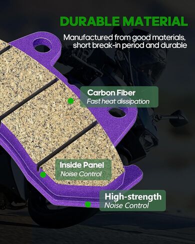 SCITOO Carbon Fiber Brake Pads Fit for 83 84 85 86 87 88 89 90 91 92 93 94 95 96 97 98 99 00 for Honda in Kuwait