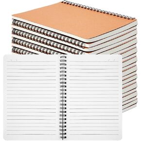 SHENLIU 12 Pack A5 Spiral Lined Notebooks, 8.3x5.8 Inch 60 Sheets/120 Pages Spiral Notebook with Kraft Paper Cover, Ruled Notebooks Bulk, Lined Travel Writing Paper Notebook for School Office Supplies in Saudi Arabia