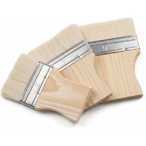 3 Pcs Wide Paint Brush, Flat Paddle Paint Brush Set, Hake Brush Flat, Scale Brush, Large Flat Paint Brush with Poplar Handle, Art Paint Brush Wool Paint Brushes for Oil and Acrylic Paints, 3/4/5 Inch in Saudi Arabia
